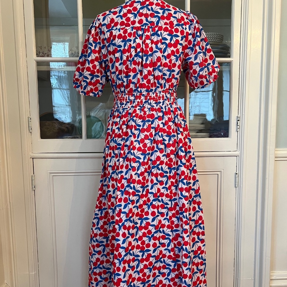 Boden Lillian Women's Cotton Midi Dress, Size 8, Red Cherry, UK12 NWOT - Picture 8 of 10